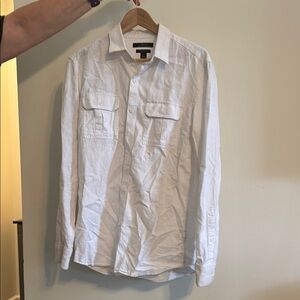 Marc Anthony Linen Blend Slim Fit Shirt